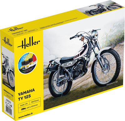 STARTER KIT YAMAHA TY 125 BIKE 1/8. PLASTIC SCALE MODEL