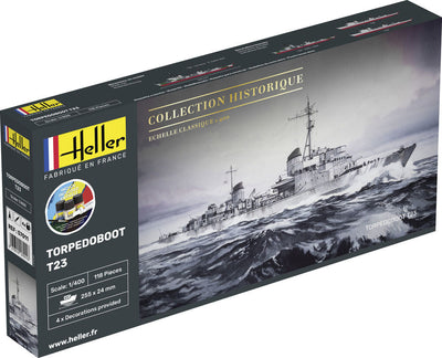 Torpedoboot 1939 T23 1/400 STARTER KIT, PLASTIC SCALE MODEL