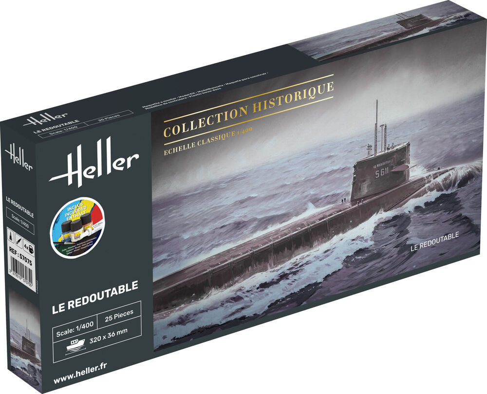 U-Boot S/M Redoutable S 611 1/400 SARTER KIT, PLASTIC SCALE MODEL