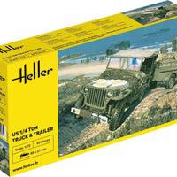 Willys Jeep & Trailer 1941 1/72, PLASTIC SCALE MODEL