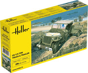 Willys Jeep & Trailer 1941 1/72, PLASTIC SCALE MODEL