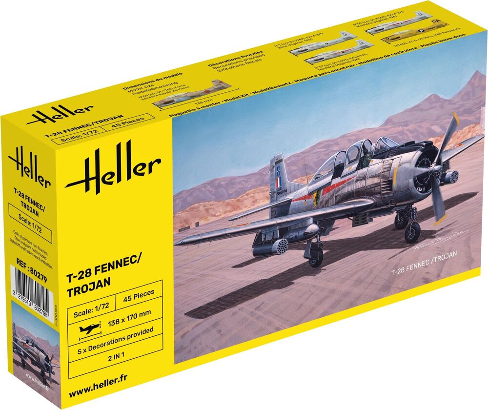 T-28 FENNEC /TROJAN 1/72, PLASTIC SCALE MODEL