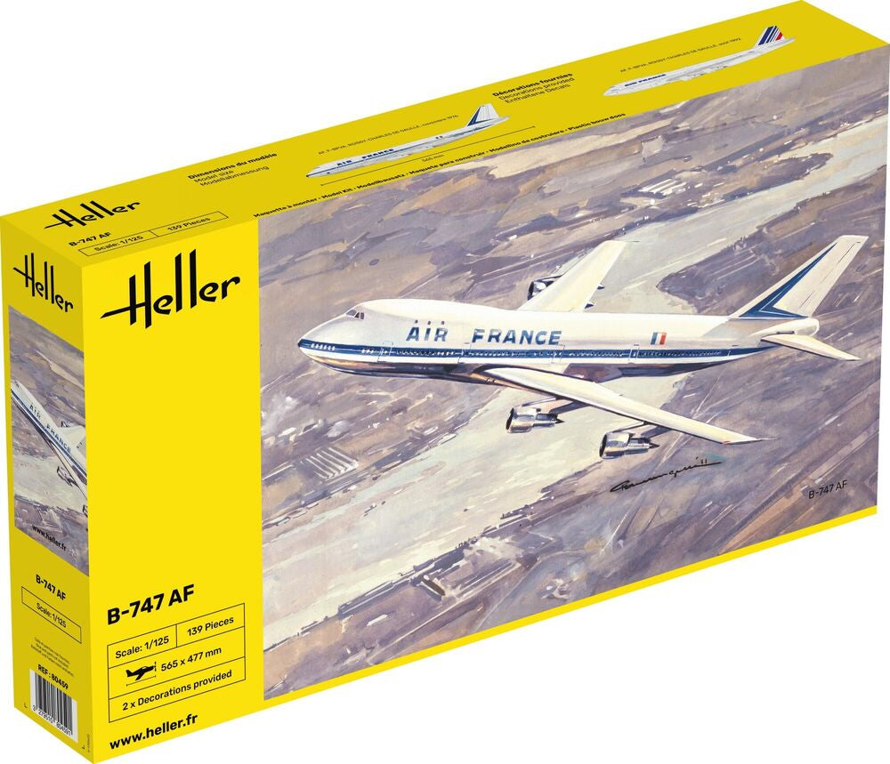 B-747 AIR FRANCE 1/125, PLASTIC SCALE MODEL