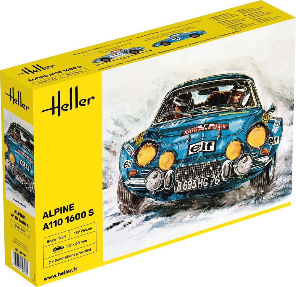 Alpine A110 (1600) 1/24, PLASTIC SCALE MODEL