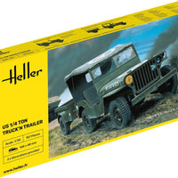 Willys Jeep and Trailer 1941 1/35, PLASTIC SCALE MODEL