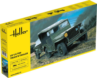 Willys Jeep and Trailer 1941 1/35, PLASTIC SCALE MODEL