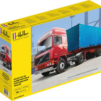 VOLVO F12-20 Globetrotter & Container semi trailer 1/32, PLASTIC SCALE MODEL