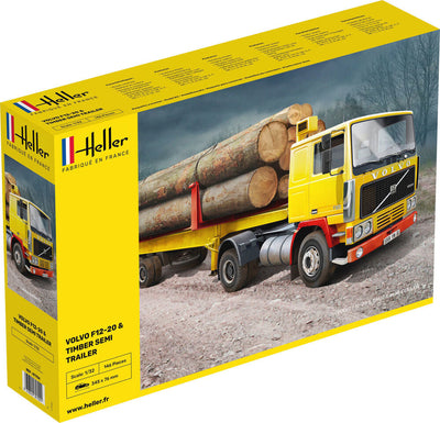 VOLVO F12-20 & Timber Semi Trailer 1/32, PLASTIC SCALE MODEL
