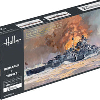 Bismarck + Tirpitz TWINSET 1/400, PLASTIC SCALE MODEL