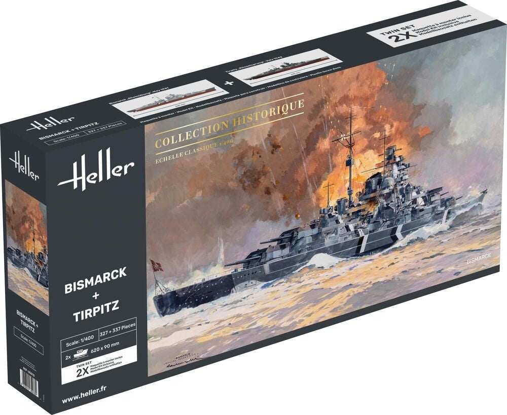 Bismarck + Tirpitz TWINSET 1/400, PLASTIC SCALE MODEL