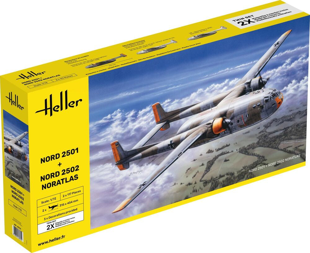 Nord2501 + Nord 2502 "NORATLAS" TWINSET 1/72, PLASTIC SCALE MODEL