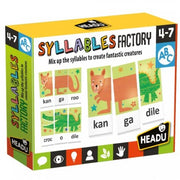 SYLLABLES FACTORY;EDUCTIONAL PUZZLE, TEACHER HOMESCHOOL SUPPLIES;  TODDLER LEARNING TOYS;  BIRTHDAY