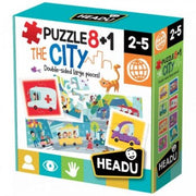 PUZZLES 8+1 CITY;EDUCTIONAL PUZZLE, TEACHER HOMESCHOOL SUPPLIES;  TODDLER LEARNING TOYS;  BIRTHDAY