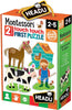 MONTESSORI TOUCH 2 PIECE PUZZLE THE FARM;EDUCTIONAL PUZZLE, TEACHER HOMESCHOOL SUPPLIES;  TODDLER LEARNING TOYS;  BIRTHDAY