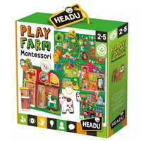 PLAY FARM MONTESSORI;EDUCTIONAL PUZZLE, TEACHER HOMESCHOOL SUPPLIES;  TODDLER LEARNING TOYS;  BIRTHDAY