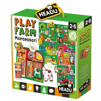 PLAY FARM MONTESSORI;EDUCTIONAL PUZZLE, TEACHER HOMESCHOOL SUPPLIES;  TODDLER LEARNING TOYS;  BIRTHDAY