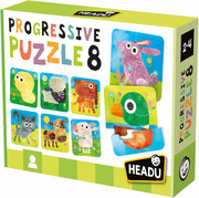 PROGRESSIVE PUZZLE 8;EDUCTIONAL PUZZLE, TEACHER HOMESCHOOL SUPPLIES;  TODDLER LEARNING TOYS;  BIRTHDAY