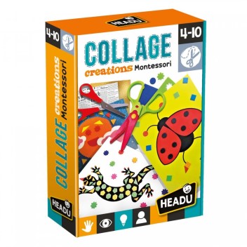 COLLAGE CREATION MONTESSORI;EDUCTIONAL PUZZLE, TEACHER HOMESCHOOL SUPPLIES;  TODDLER LEARNING TOYS;  BIRTHDAY