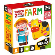 2 PIECES PUZZLE TOUCH FARM;EDUCTIONAL PUZZLE, TEACHER HOMESCHOOL SUPPLIES;  TODDLER LEARNING TOYS;  BIRTHDAY