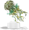 CRYSTAL GREEN JELLYFISH METAL MODEL W/LIGHT L9.8XW13XH20CM