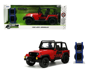 JEEP WRANGR JUST TRUCKS  EXTRA WHEEL SWOP RED  '92 1/24
