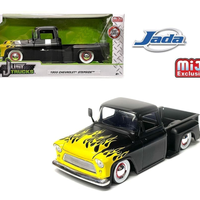 CHEVROLET STEPSIDE TRUCK MATT BLK/ YELL FLAMES JT 1955 1/24