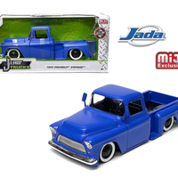 CHEV STEPSIDE PICKUP JUST TRUCKS EXCLUSIVE BLUE '55 1/24