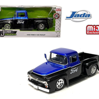 FORD F-100 P/UP JUST TRUCK  EXCLUSIVE BLACK/ BLUE  '56 1/24