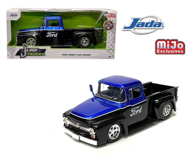 FORD F-100 P/UP JUST TRUCK  EXCLUSIVE BLACK/ BLUE  '56 1/24