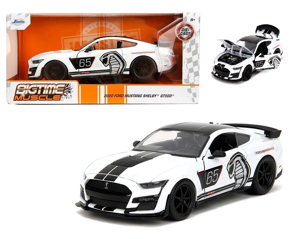 JADA-FORD MUSTANG SHELBY GT500 #65 FORD PERFORMANCE  WHT '20 1/24