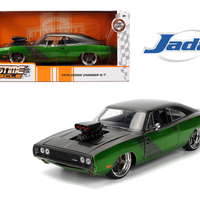 DODGE CHARGER R/T CANDY GREEN AND DARK GREY BTM 1970 1/24