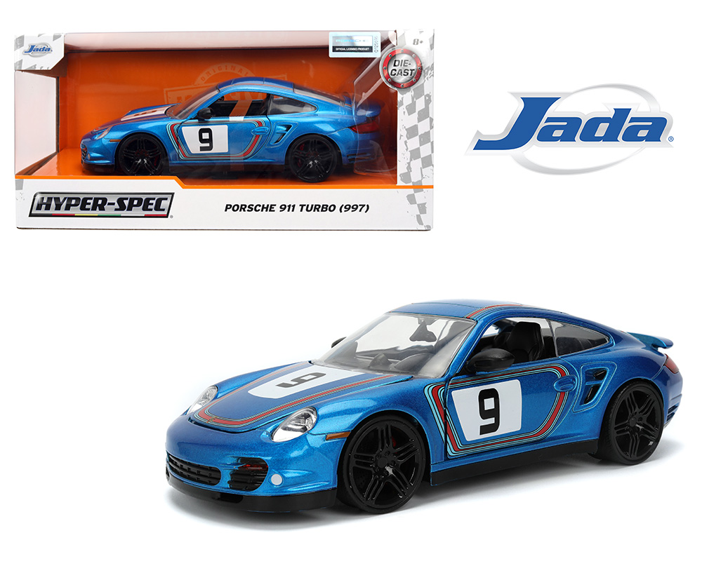 PORSCHE 911 TURBO (997) #9  BLUE  HYPER-SPEC 1/24
