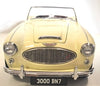 AUSTIN HEALEY 3000 BN7 E.WHITE  1/18, DIECAST COLLECTABLES