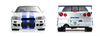 NISSAN SKYLINE GT-R 1999 (FAST&FURIOUS) CLOSED BODY RESIN 1/12 LIMITED EDTION 800