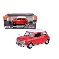 MINI COOPER OLD TYPE RED 1/18, DIECAST CAR, COLLECTABLE CAR.