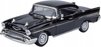 CHEVY BEL AIR HARD TOP BLACK 1957 1/18, DIECAST CAR, COLLECTABLE CAR.