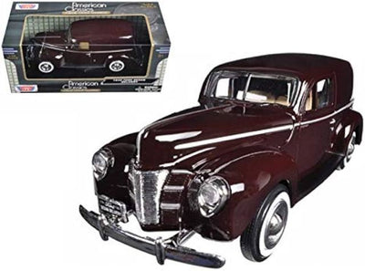 FORD SEDAN DELIVERY PURPLE 1940 1/24, DIECAST CAR, COLLECTABLE CAR.