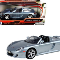 PORSCHE CARRERA GT SILVER 1/24, DIECAST CAR, COLLECTABLE CAR.