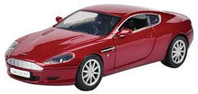 ASTON MARTIN DB9 COUPE RED 1/24, DIECAST CAR, COLLECTABLE CAR