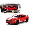 GT RACING FORD MUSTANG GT RED 2018 1/24, DIECAST CAR, COLLECTABLE CAR.