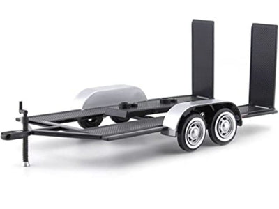 TRAILER METAL BLACK 1/24, DIECAST CAR, COLLECTABLE CAR.