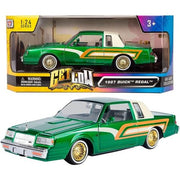 GET LOW BUICK REGAL MET GREEN 1987 1/24, DIECAST CAR, COLLECTABLE CAR.