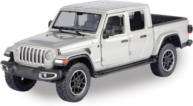 JEEP GLADIATOR OVERLAND HARD TOP SILVER 2021 1/27, DIECAST CAR, COLLECTABLE CAR.