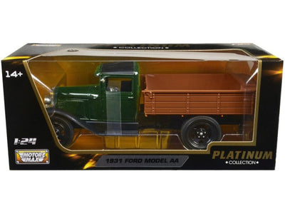 FORD MODEL AA  GREEN 1931 1/24, DIECAST CAR, COLLECTABLE CAR.
