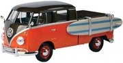 VOLKSWAGEN TYPE 2 (T1) PU WITH SURFBOARD WOODY 1/24, DIECAST CAR, COLLECTABLE CAR.