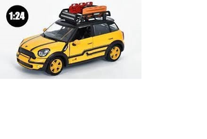MINI COOPER S COUNTRYMAN WITH ROOF RACK YELLOW   1/24