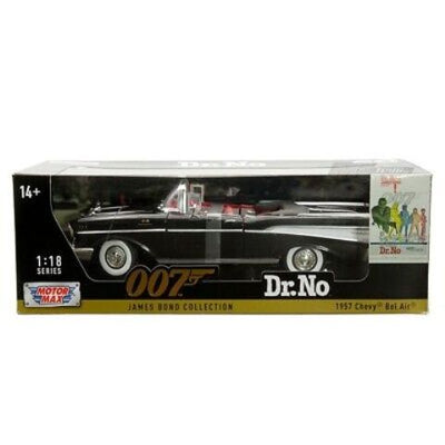 CHEVY BEL AIR JAMES BOND DR NO BLACK  1957 1/18, DIECAST CAR, COLLECTABLE CAR.