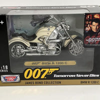 BMW R1200C JAMES BOND CREAM 1/18, DIECAST CAR, COLLECTABLE CAR.
