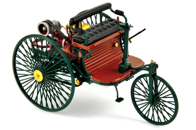 Benz Patent-Motorwagen 1886 Green 1:18, DIECAST CAR, COLLECTABLE CAR.