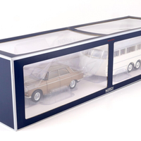 Peugeot 404 1965 Brown metallic with Caravan Hénon 1:18 Norev COMING SOON